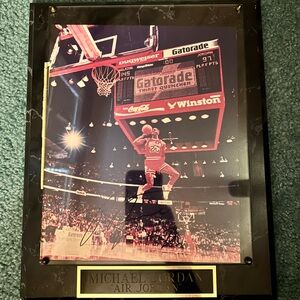 Signed Michael Jordan Plaque